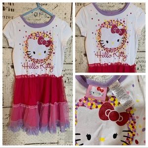 Hello Kitty Sparkle 4T Slip on Tutu Dress